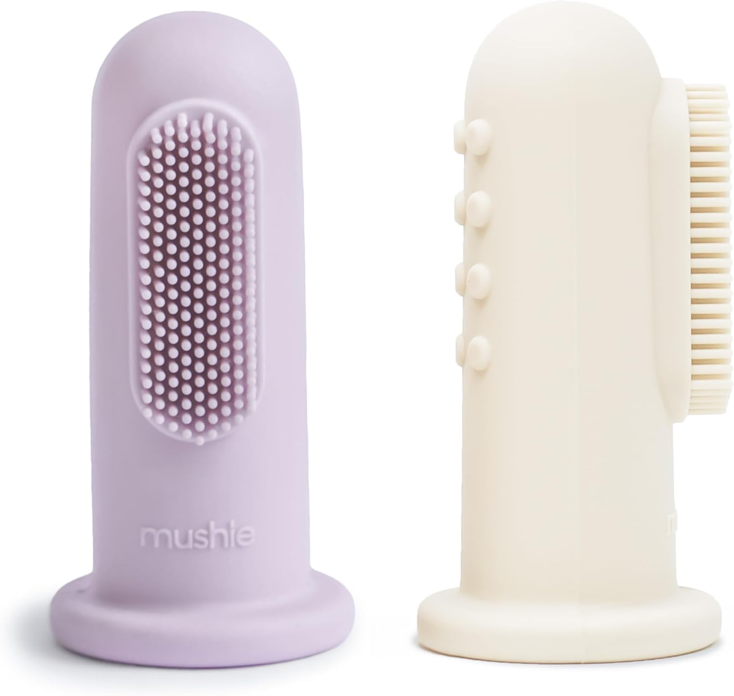 Mushie Finger Toothbrush Soft Lilac/Ivory - Laadlee