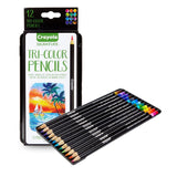 Crayola Tri-Shade Colored Pencils with Decorative Tin - Pack of 12 - Laadlee