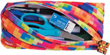 ZIPIT Pixel Pencil Case Made of One Long Zipper - Multicolor
