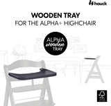 Hauck Alpha Wooden Tray For Alpha+ Highchair - Dark Grey