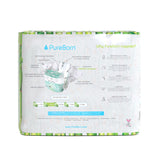 PureBorn Organic Bamboo Ultra Soft (3 - 6 kg) Nappies Size 2 Daisy Print - 128 Pcs
