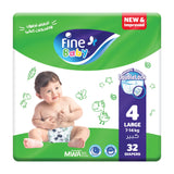 Fine Baby Diapers Size 4 Large 7-14 kg 32pcs