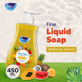 Fine Liquid Hand Wash - 450ml Bottle Tropical Fruits Scent
