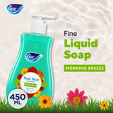 Fine Liquid Hand Wash - 450ml Bottle Morning Breeze Scent