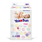 Yokosun Baby Diapers, Size 3 - M (5-10 kg) 62 Pcs
