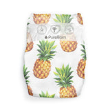 PureBorn Organic Bamboo Ultra Soft (5.5 - 8 kg) Nappies Size 3 Pineapple Print - 28 Pcs