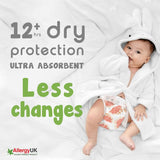 PureBorn Organic Bamboo Ultra Soft (Up To 5Kg) Nappies Size New Born Daisy Print - 34 Pcs