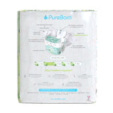 PureBorn Organic Bamboo Ultra Soft (3 - 6kg) Nappies Size 2 Daisy Print - 64 Pcs