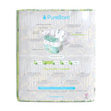 PureBorn Organic Bamboo Ultra Soft (3 - 6kg) Nappies Size 2 Leopard Print - 64 Pcs