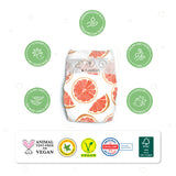 PureBorn Organic Bamboo Ultra Soft (5.5 - 8 kg) Nappies Size 3 Leopard Print - 112 Pcs