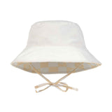 Lassig SPF Sun Protection Bucket Hat - Check Pattern Vanilla & Sea Salt