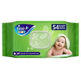 Fine Baby Wipes With Aleo Vera & Chamomile Lotion - 54pcs - Laadlee
