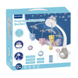 Kids Melody Projection Night Light Baby Bed Bell - Macaron Pink Blue