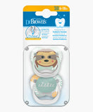 Dr. Brown's Prevent Stage 2 Printed Shield Soother - Pack of 2 - Green - Laadlee
