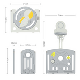 Lovely Baby Kids Astronaut Playpen With Basketball Hoop - 16pcs