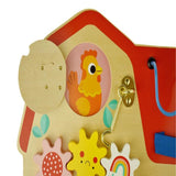 Tooky Toys Wooden House Busy Board - Laadlee