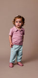 Anvi Baby Bamboo Spandex Polo T-Shirt 2Y-4Y - Lilac