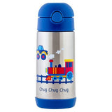 Stephen Joseph Transportation Double Wall Insulated Stainless Steel Bottle 350ml