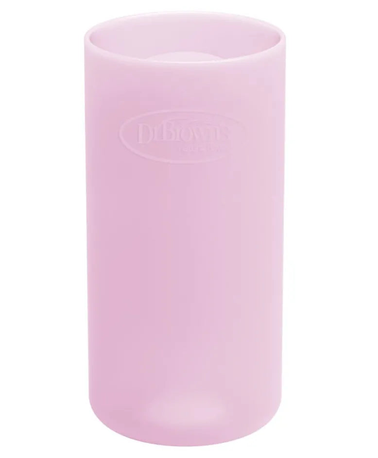 Dr. Brown's Narrow Glass Bottle Sleeve 250ml - Pink - Laadlee