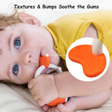 Mombella 3-in-One Clownfish Soothing & Pop Fidget Sensory Teether Toy - Orange