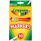 Crayola Classic Fine Line Color Max Markers - Pack of 10 - Laadlee
