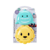 Melii Snack Container 2pcs - Shark & Lion - Laadlee