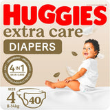 Huggies Extra Care - Size 4, 8 -14kg, Value Pack - 40pcs