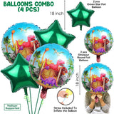 Brain Giggles Dinosaur Birthday Foil Balloons Decoration Kit - 5 Pcs