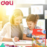 Deli Wax Crayon 12 Colors Assorted EC20800