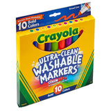 Crayola Ultra Clean Washable Bold Broad Line Markers - Pack of 10 - Laadlee