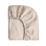 Mushie Crib Sheet Small Retro Stripes - Laadlee