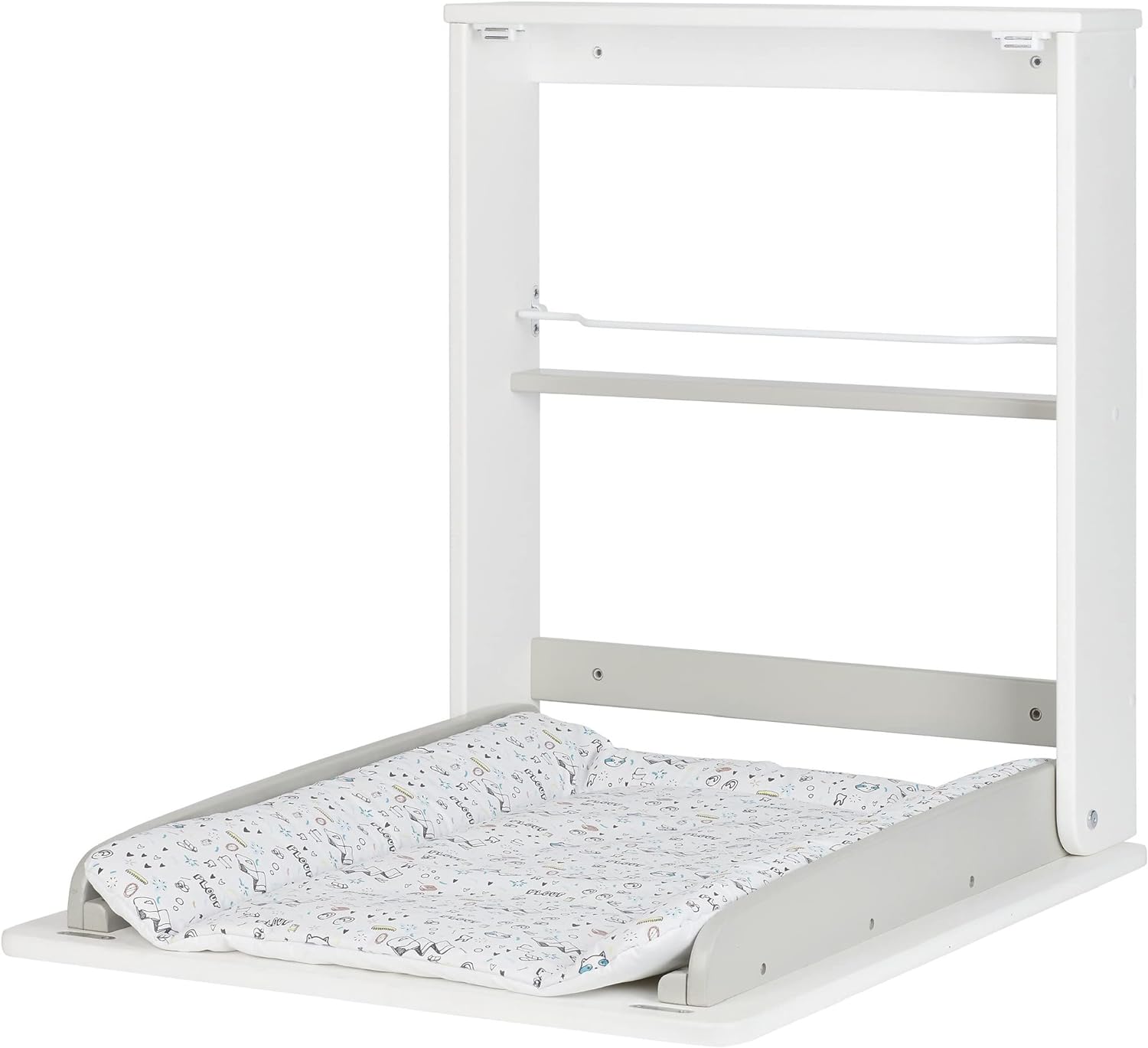 Badabulle Wall Mounted Changing Table & Changing Mat - White - Laadlee