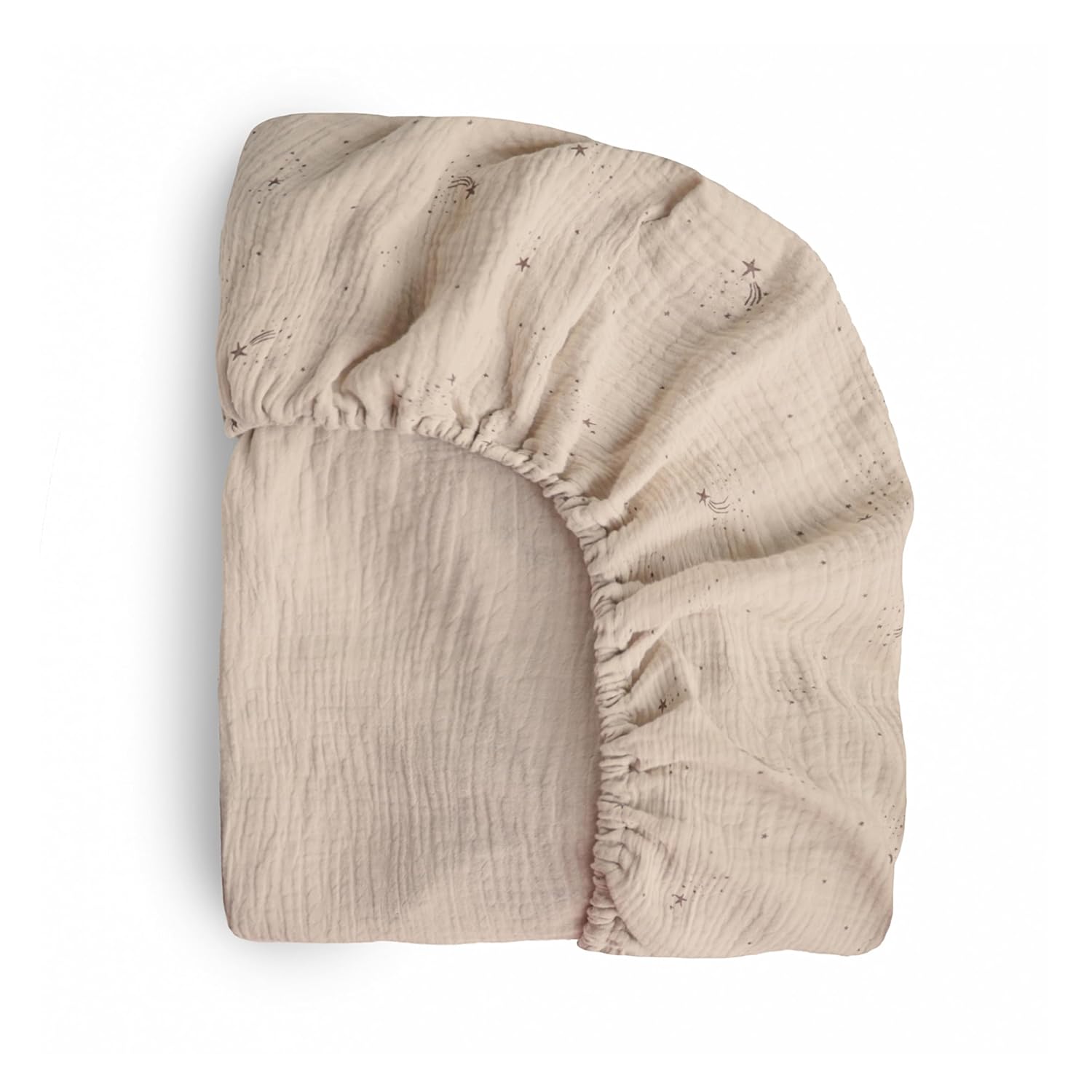 Mushie Crib Sheet Small Falling Stars - Laadlee