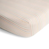 Mushie Crib Sheet Small Retro Stripes - Laadlee