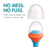 Boon Pulp Silicone Feeder For Solids - Orange/Blue