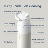 Larq PureVis 2 Self-Cleaning Water Bottle 1Ltr (34oz) - Granite White