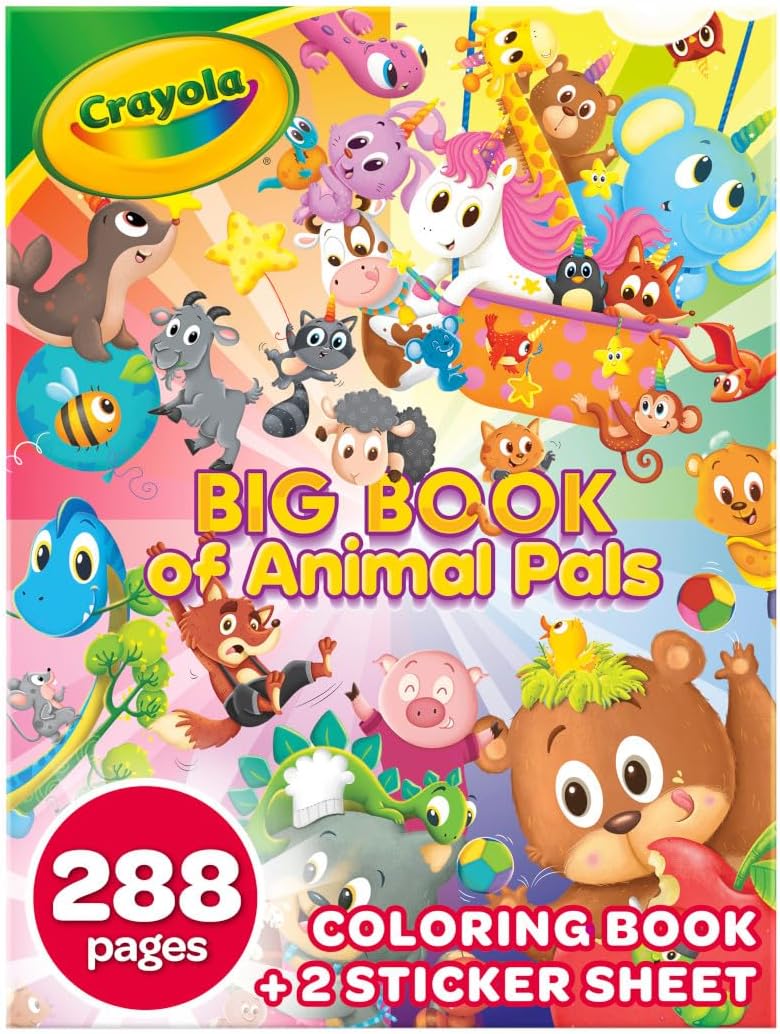 Crayola Animal Pals Big Coloring Book - 288 Pages - Laadlee