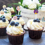 Brain Giggles Self Adhesive Happy Birthday Sticker Roll - 500 Pcs 8 Different Design