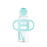 Dr. Brown's Narrow Sippy Straw Bottle with Silicone Handles - Green - 250ml - Laadlee