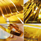 Brain Giggles Gold Metallic Foil Fringe Curtain 6Ft x 3Ft (Pack of 2)