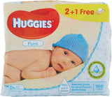 Huggies Baby Wipes 99% Pure Water - Pack of 3 (168 Wipes)