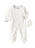 Tiny Hug Baby Sleep Suit with Mittens - Stars - Laadlee