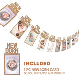 Brain Giggles 1-12 Month Photo Banner for 1st Birthday - Brown