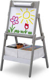 Delta Children Classic Kids Whiteboard / Dry Erase Easel - Grey