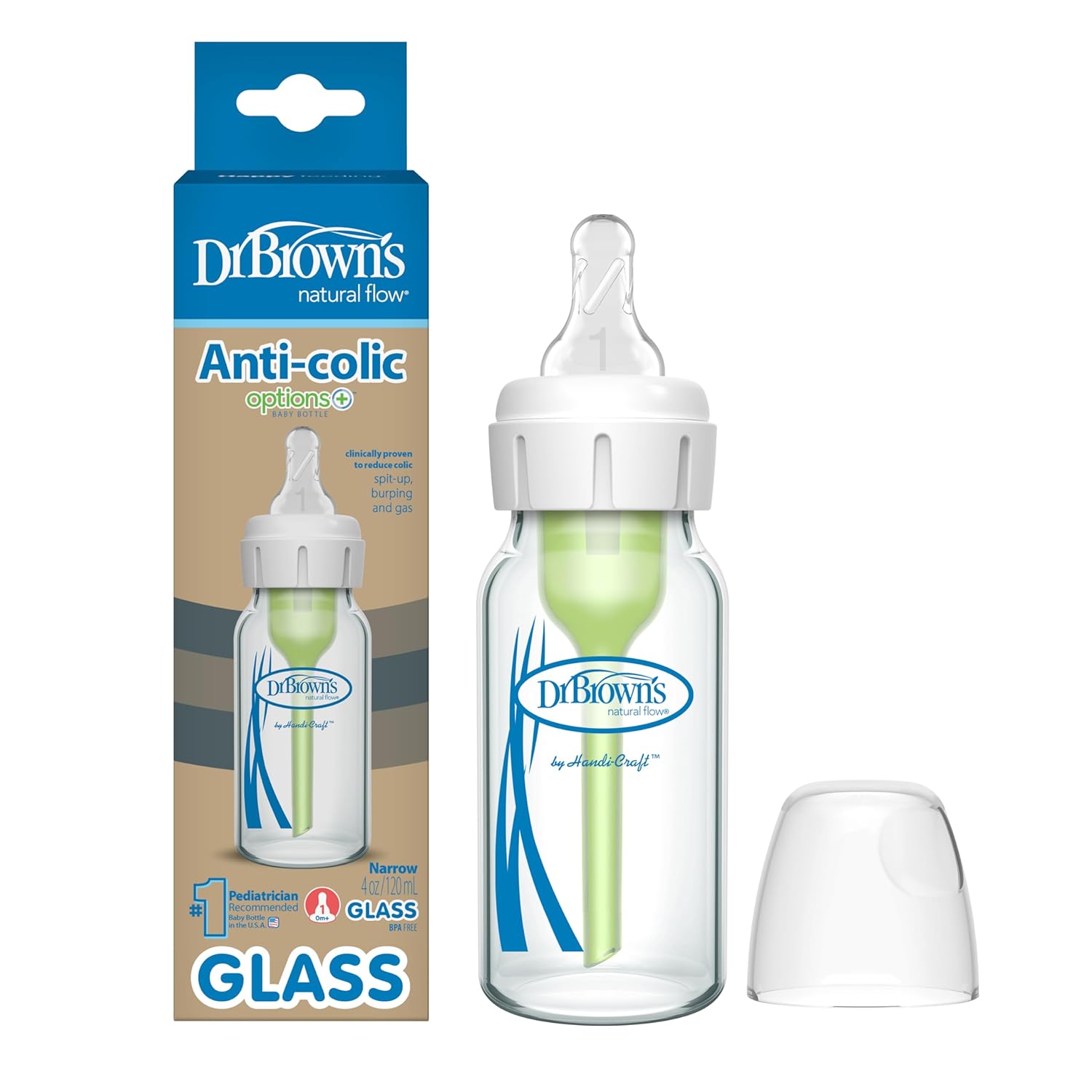 Dr. Brown's Narrow Glass Options+ Bottle 120ml - Laadlee