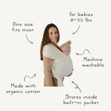 Mushie Baby Carrier Wrap Roman Green - Laadlee
