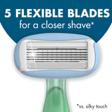 BIC Soleil Escape 5-Blade Women's Razor Rose & Magnolia Scented Handle & Almond Oil Moisture Strip