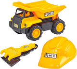 D-Power Teamsterz JCB 10" Dump Truck Sand Tool and Helmet Playset