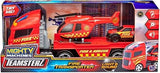 D-Power Teamsterz Fire Transporter Play Vehicle Set with Helicopter & Car
