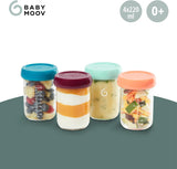 Babymoov Glass Baby Bowls, Airtight Food Storage Containers 240ml - Pack of 4